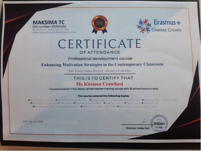 Erasmus élménybeszámoló - Kirsteen Crawford